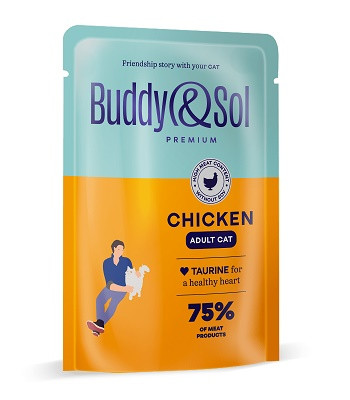 Buddy&Sol Premium влажный корм для взрослых кошек Курица