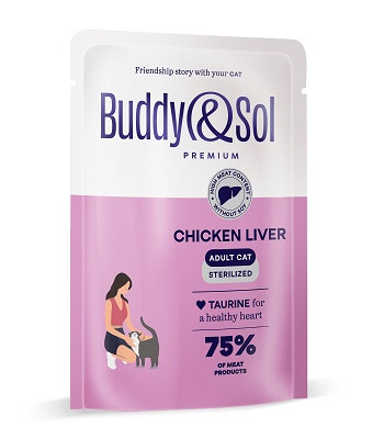 Buddy&Sol Premium влажный корм для стерилизованных кошек Куриная печень