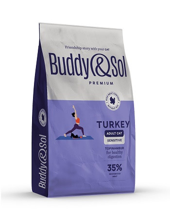 Buddy&Sol Premium сухой корм для взрослых кошек Индейка