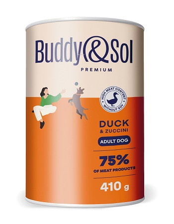 Buddy&Sol Premium влажный корм для взрослых собак Утка с цуккини