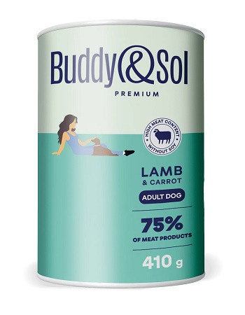 Buddy&Sol Premium влажный корм для взрослых собак Ягненок с морковью