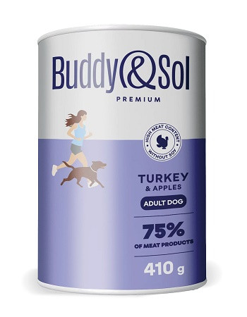 Buddy&Sol Premium влажный корм для взрослых собак Индейка с яблоком