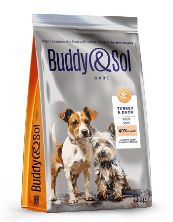 Buddy&Sol Care сухой корм для собак мелких пород Индейка и утка