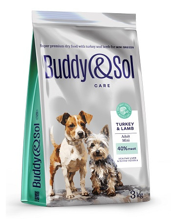 Buddy&Sol Care сухой корм для собак мелких пород Индейка и ягненок