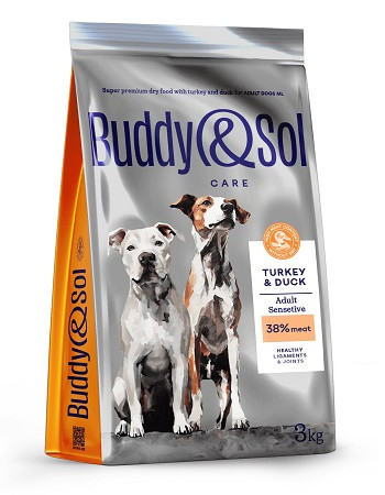 Buddy&Sol Care сухой корм для собак средних и крупных пород Индейка и утка