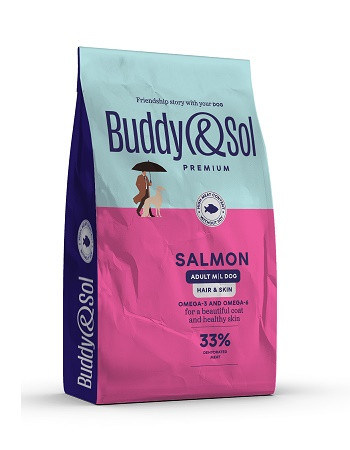 Buddy&Sol Premium сухой корм для собак средних и крупных пород Лосось
