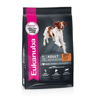Eukanuba Adult Medium Breed сухой корм для взрослых собак средних пород