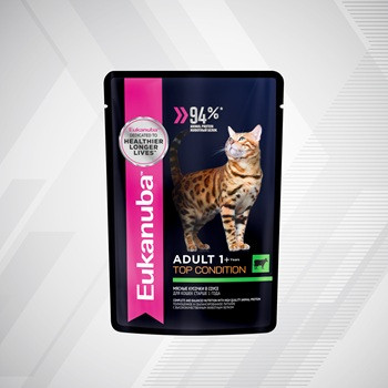 Eukanuba Adult Top Condition влажный корм для взрослых кошек Говядина