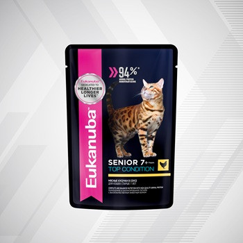 Eukanuba Senior 7+ Top Condition влажный корм для кошек старше 7 лет Курица