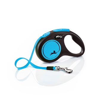 Flexi Neon поводок-рулетка ременной S (5 м, 15 кг) Синий