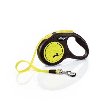 Flexi Neon поводок-рулетка ременной S (5 м, 15 кг) Желтый
