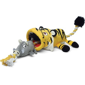 GiGwi игрушка для собак Тигр с кабаном на веревке 53 см (85069)
