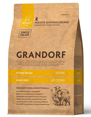 Grandorf 4 Meat Recipe Adult Mini сухой корм для взрослых собак мелких пород