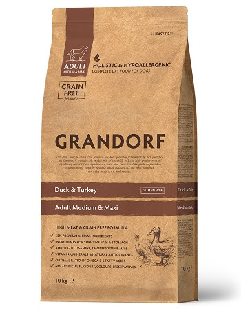Grandorf Adult Medium & Maxi Duck & Turkey сухой корм для взрослых собак