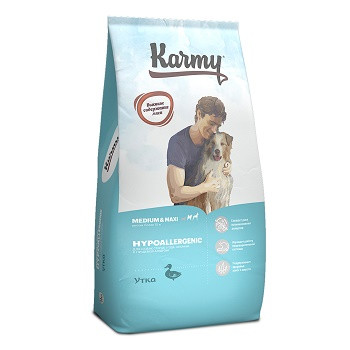 Karmy Hypoallergenic Medium&Maxi сухой корм для собак средних и крупных пород с уткой