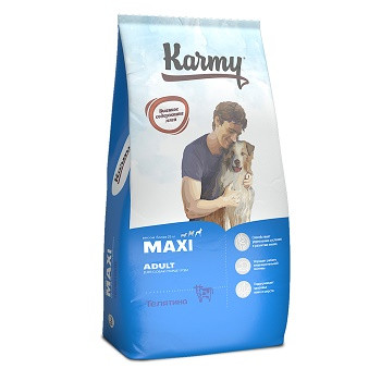 Karmy Maxi Adult сухой корм для собак крупных пород с телятиной