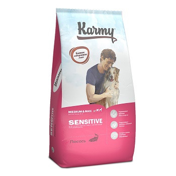 Karmy Sensitive Medium&Maxi сухой корм для собак средних и крупных пород с лососем