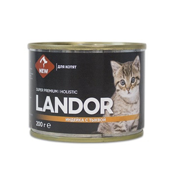 Landor консервы для котят Индейка с тыквой