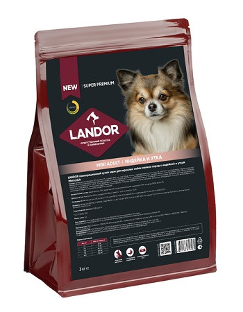 Landor Adult Mini сухой корм для собак мелких пород с индейкой и уткой