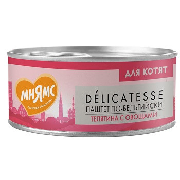 Мнямс Delicatesse консервы для котят от 1 месяца Паштет по-бельгийски