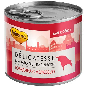 Мнямс Delicatesse консервы для собак Бразато по-итальянски