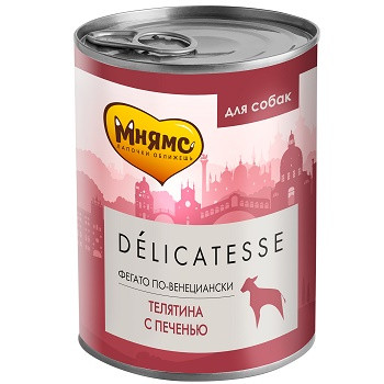 Мнямс Delicatesse консервы для собак Фегато по-венециански