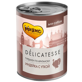 Мнямс Delicatesse консервы для собак Турдакен по-британски