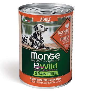 Monge BWild Adult консервы для взрослых собак с индейкой