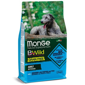 Monge BWild Grain Free Adult беззерновой корм для взрослых собак с анчоусами