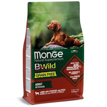 Monge BWild Grain Free Adult беззерновой корм для взрослых собак с ягненком