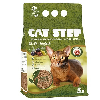 Cat Step Olive Original наполнитель растительный комкующийся