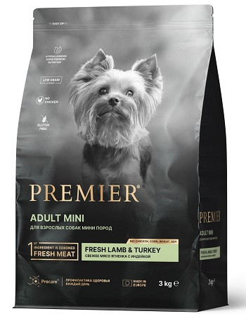 Premier Adult Mini сухой корм для собак мелких пород с ягненком и индейкой