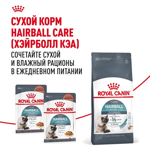 Royal Canin Hairball Care влажный корм для кошек в соусе