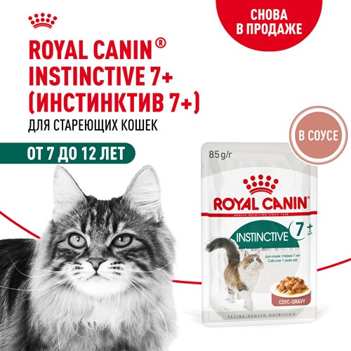 Royal Canin Instinctive 7+ влажный корм для кошек в соусе