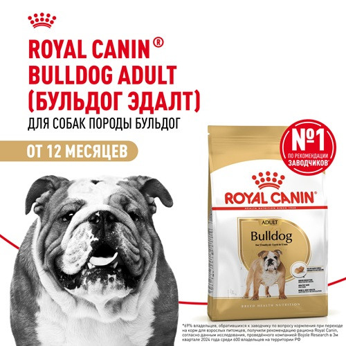 Royal Canin Bulldog Adult сухой корм для собак породы английский бульдог