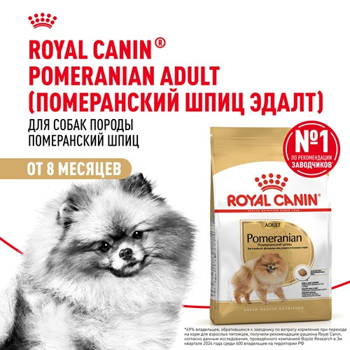 Royal Canin Pomeranian Adult сухой корм для собак породы померанский шпиц