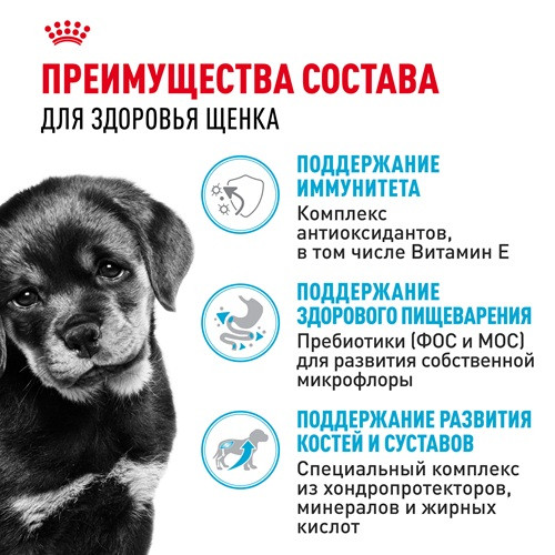 Royal Canin Rottweiler Puppy сухой корм для щенков породы ротвейлер