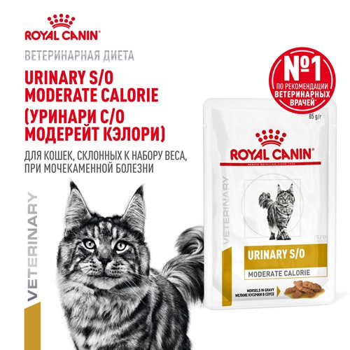 Royal Canin Urinary S/O Moderate Calorie влажный корм для кошек при МКБ