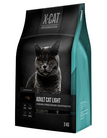X-CAT Adult Light сухой корм для взрослых кошек с избыточным весом