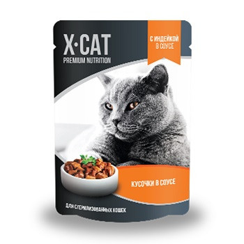X-CAT пауч для стерилизованных кошек Индейка