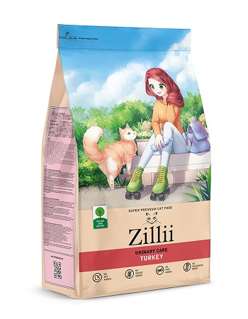 Zillii Urinary сухой корм для кошек Индейка