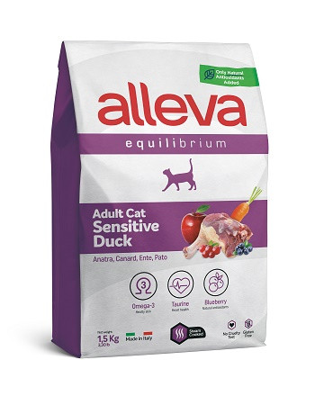 Alleva Equilibrium Sensitive Duck сухой корм для взрослых кошек с уткой