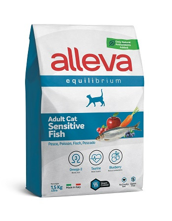 Alleva Equilibrium Sensitive Fish сухой корм для взрослых кошек с рыбой
