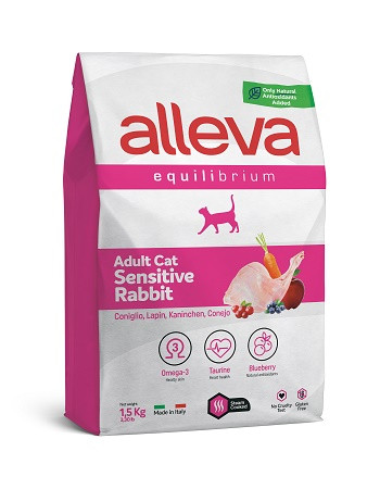 Alleva Equilibrium Sensitive Rabbit сухой корм для взрослых кошек с кроликом