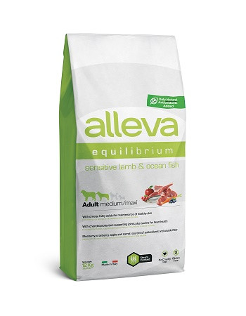 Alleva Equilibrium Sensitive Lamb Medium/Maxi сухой корм для взрослых собак с ягненком