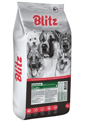 Blitz Sensitive Adult Senior сухой корм для пожилых собак всех пород