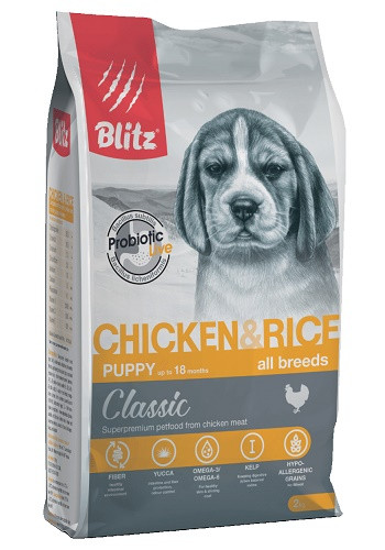 Blitz Classic Puppy Chicken & Rice сухой корм для щенков всех пород SALE