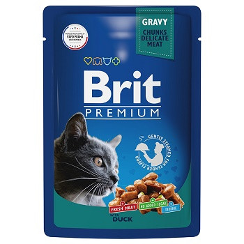 Brit Premium пауч для кошек с уткой в соусе (Россия)