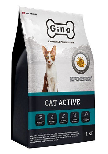 Gina Cat Active сухой корм для активных и выставочных кошек