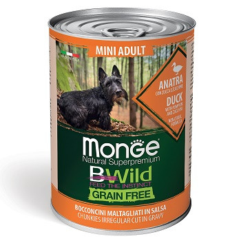 Monge BWild Mini консервы для собак мелких пород с уткой
